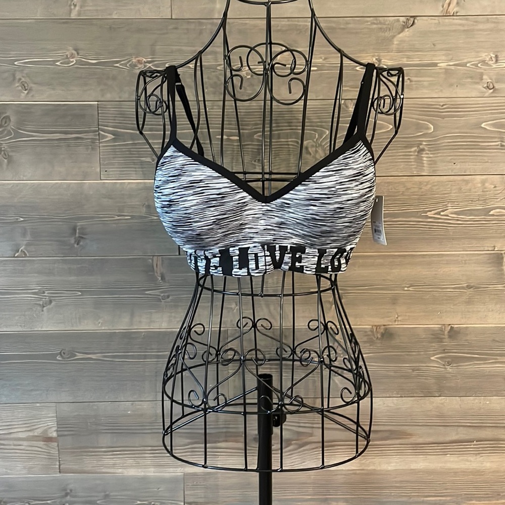 So black and white padded bra